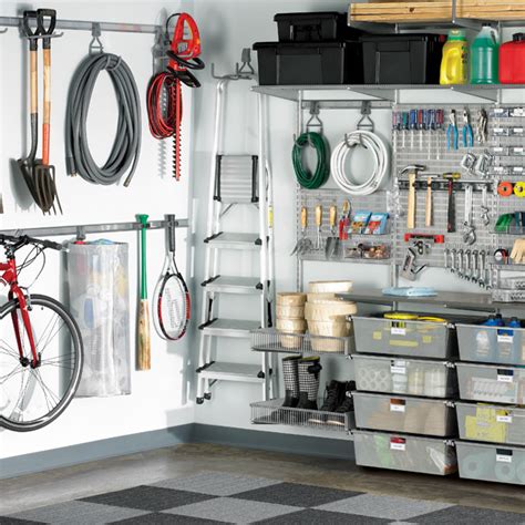 Garage Wall Storage System Platinum Elfa Utility Deluxe Garage