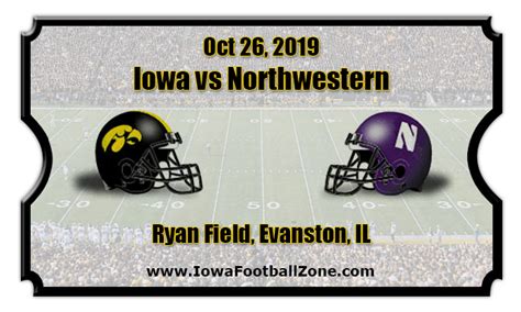 Iowa Hawkeyes vs Northwestern Wildcats Football Tickets | 10/26/19