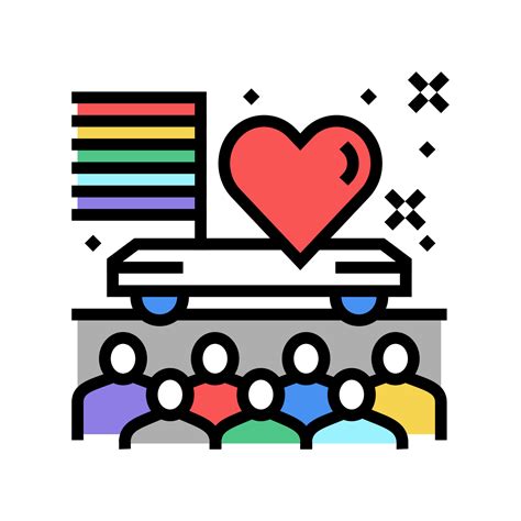 Lgbt Lesbian And Gay Parade Color Icon Vector Illustration Vector Art At Vecteezy