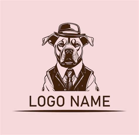 Ilustração De Design De Logotipo De Mascote Simples De Cachorro