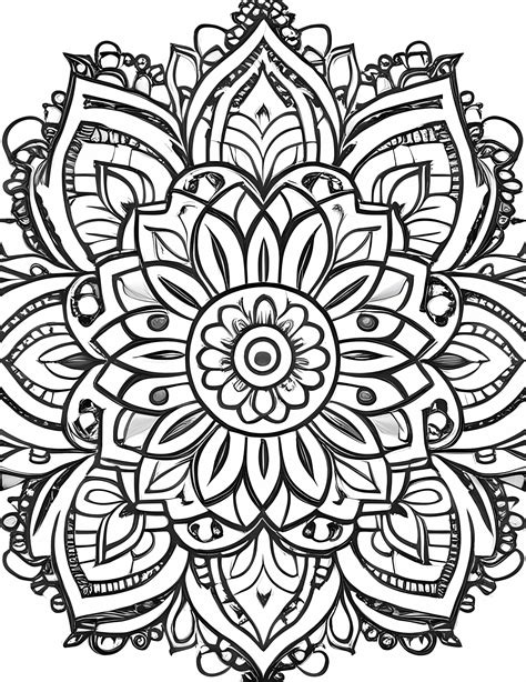 Раскраска Мандала 23 распечатать - happybrushes