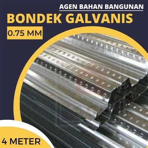 Jual Bondek 0 75 Full Panjang 4 Meter Bondek 0 75 Full Panjang 4 Meter Toleransi 0 05