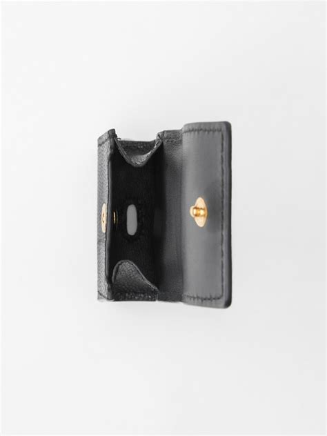 Grainy Leather AirPod Case in Black | Burberry United States