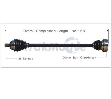 Vw Cv Axle Shaft Front Passenger Side With Manual Transmission