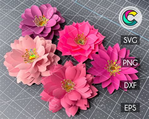 Paper Flower SVG Bundle #4 | Creative Vector Studio