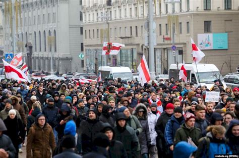 Массовая акция в защиту независимости Беларуси в Минске Видео онлайн