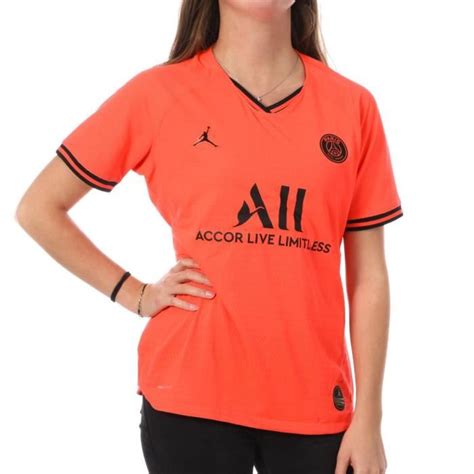 Maillot Psg Rouge Femme Nike Jordan Extérieur 2019 2020 Coupe Ajustée Et Technologie Vaporknit