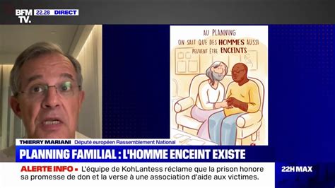 Homme Enceint Sur Une Affiche Du Planning Familial Une Association