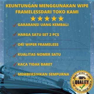 Jual Wiper Frameless Kijang Krista Lx Lgx Ssx Sapuan Kaca Mobil Model