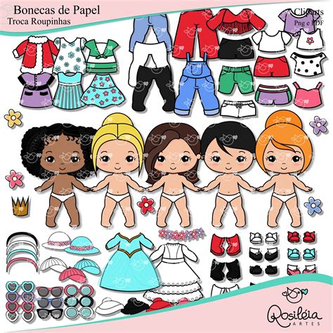 Boneca De Papel Troca Roupas Paper Doll Anos 80 E 90 40 Off