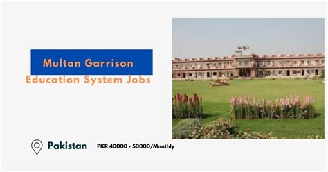 Multan Garrison Education System Jobs 2024 Apply Now