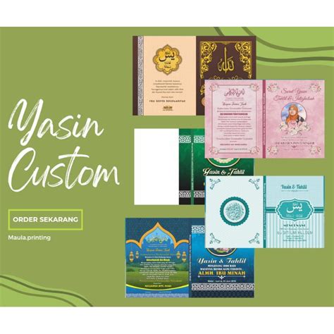 Jual Yasin Dan Tahlil Custom Isi Halaman Shopee Indonesia