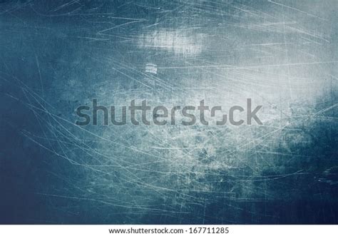 Blue Scratched Metal Texture High Resolution Stock Photo