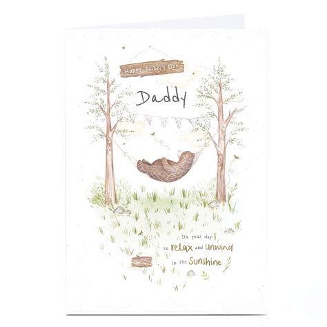 Buy Personalised Fathers Day Card Daddy Bear Card For Gbp 1 79