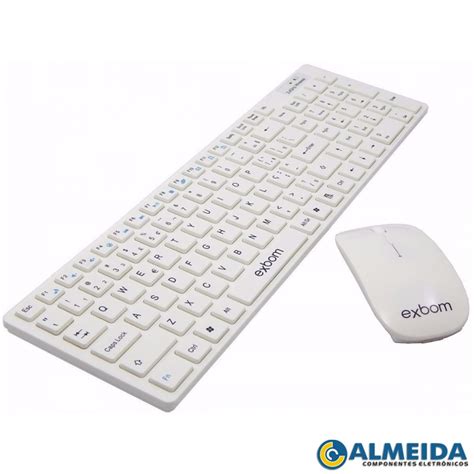 Componentes Eletrônicos Almeida Kit Teclado E Mouse Sem Fio 24 Ghz Bk S1000 Exbom