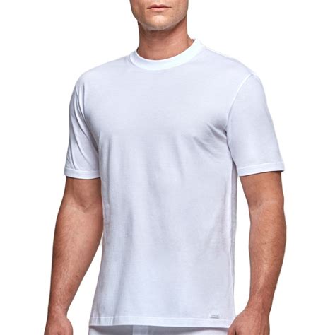 T Shirt Homme Col Rond Pur Coton Essentials Blanc De Impetus