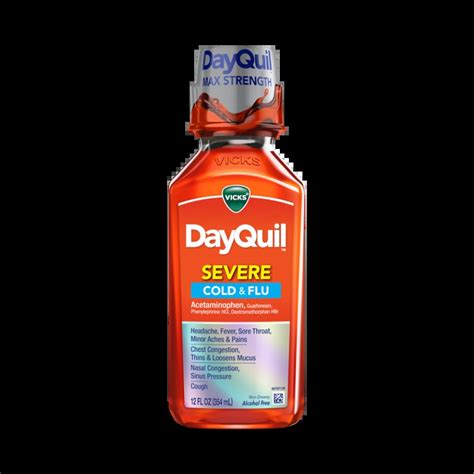 Dayquil Severe Vapocool Daytime Cough Cold And Flu Relief 12 Fl Oz