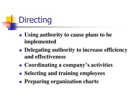 Ppt The Four Functions Of Management Planning Organizing Directing