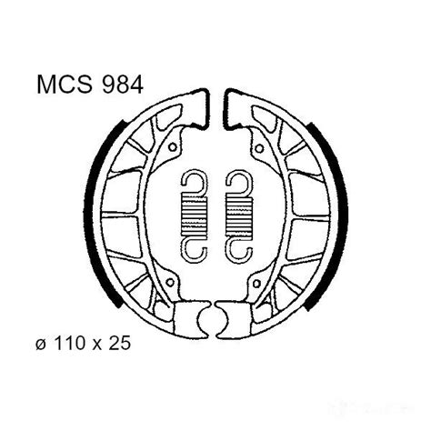 Bremsbacken hinten TRW MCS984 für Derbi Atlantis 50 AC Red Bullet 2006