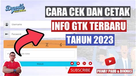 Cara Cek Dan Cetak Info Gtk Terbaru Youtube