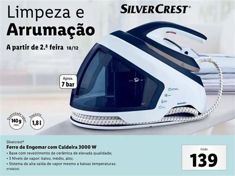 Promoção Silvercrest Ferro de Engomar Caldeira 3000 W em Lidl