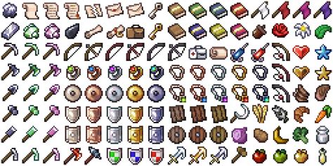 16x16 Pixel Art Item Icons By Gandalfhardcore