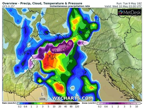 Le Piogge Previste Per Mercoled Maggio Bpp Meteo