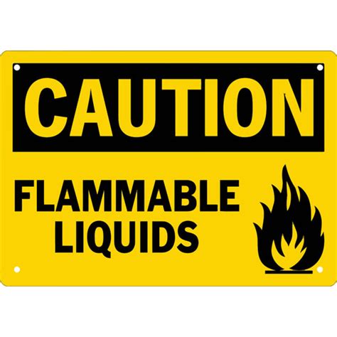 Caution Flammable Liquids Safety Sign