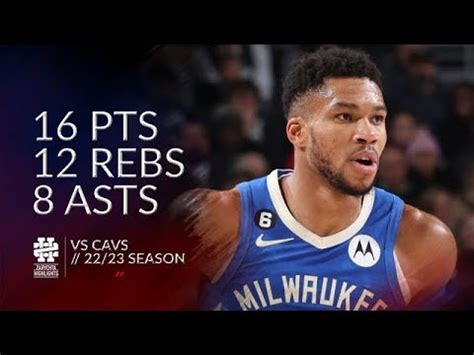 Giannis Antetokounmpo Pts Rebs Asts Vs Cavs Season Youtube