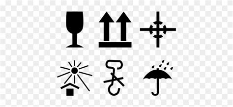 Packaging And Labeling Recycling Symbol Keep Away From Sunlight