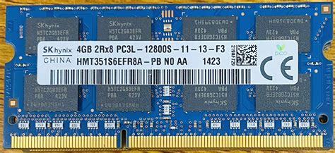 SK Hynix 4GB HMT451S6AFR8A-PB DDR3 1Rx8 PC3L-12800S Laptop Memory ...