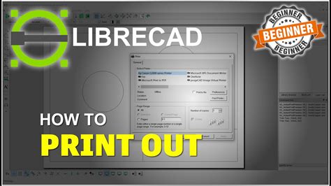 Librecad How To Print Tutorial Youtube