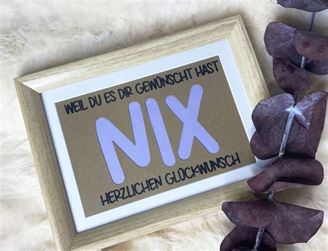 Geldgeschenk weil du es Dir gewünscht hast NIX Geschenkidee Geschenk