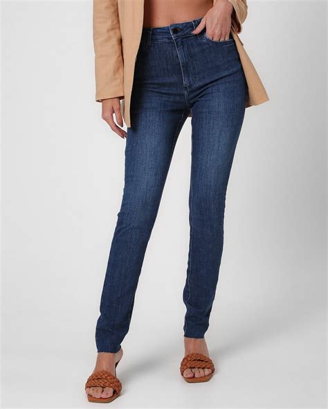 Riachuelo Cal A Jeans Feminina Skinny Estonada Denim M Dio Ak By