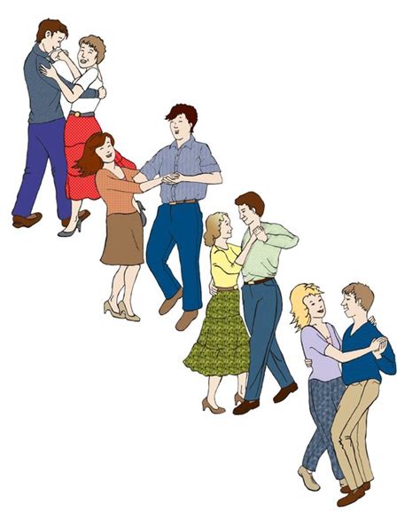 Square Dancing People Drawing Free Image Download