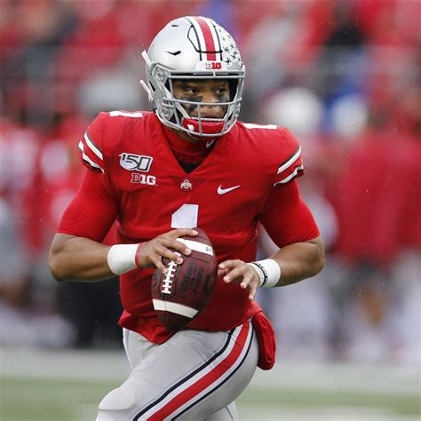 Ohio State QB Justin Fields Says Knee Injury Is at 80-85% Ahead of ...