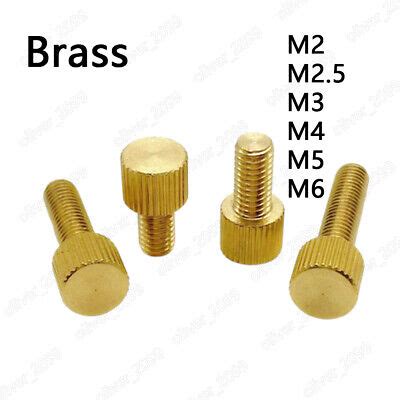 Brass Thumb Screws Knurled Flat Head M M M M M M Ebay