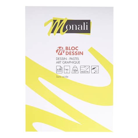 Bloc Dessin A Feuilles G Monali Papier De Dessin