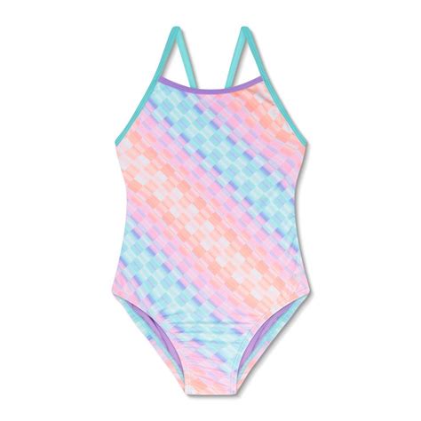 Speedo Printed Propel Back One Piece Girls