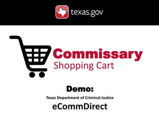 Commissary Shopping Cart Demo Slides | PDF
