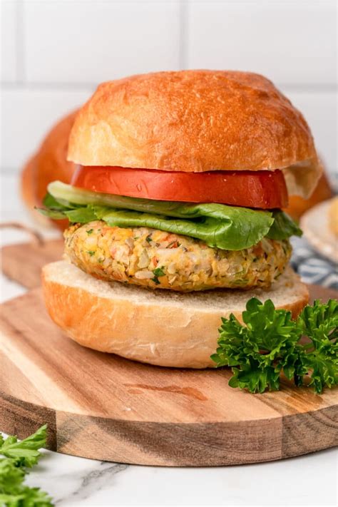 Chickpea Veggie Burgers Oh My Veggies