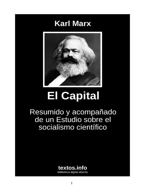 Karl Marx El Capital Pdf Capitalismo Karl Marx