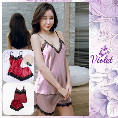 Jual Violet Lingerie Baju Tidur Wanita Sexy Import Sleepwear Piyama