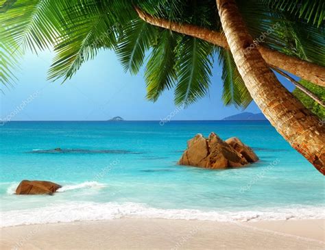 Anse Lazio Beach On Praslin Island In Seychelles Stock Photo Iakov