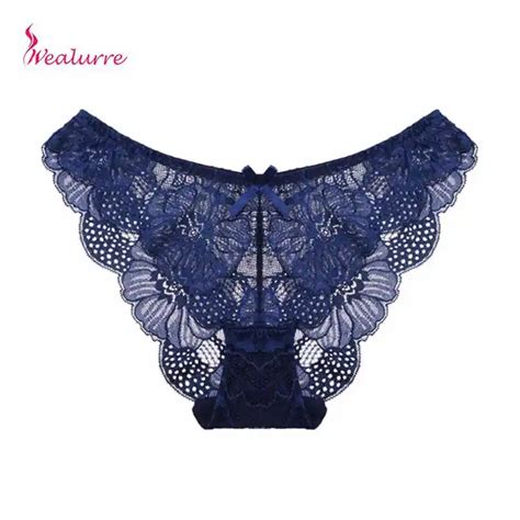 Wealurre Sexy Lace Transparent Women Briefs Hollow Out Low Waist