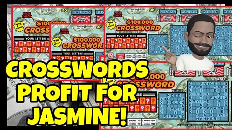 MD LOTTERY 100 000 CROSSWORD SCRATCH OFF TICKETS FOR JASMINE