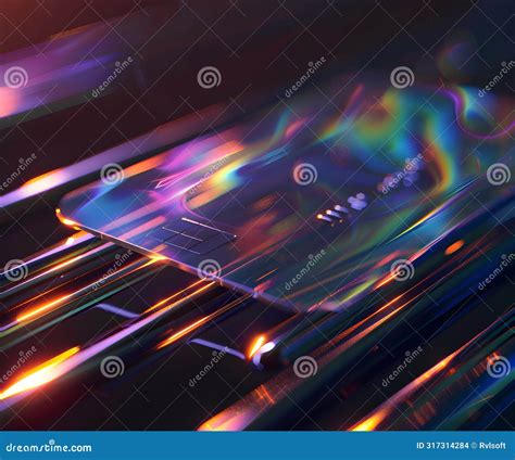 Wallpaper Of Virtual Banking Card On Digital Background Abstract
