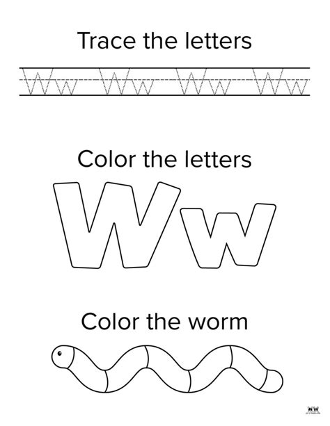 Letter W Worksheets - Alphabet Series - Easy Peasy Learners ...