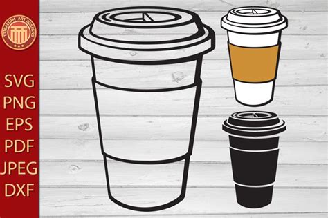 Paper Coffee Cup Eps Dxf Svg Pdf Png Files