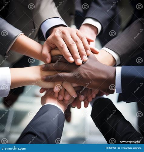 A Group Of Hands Comes Together Symbolizing Unity Collaboration And